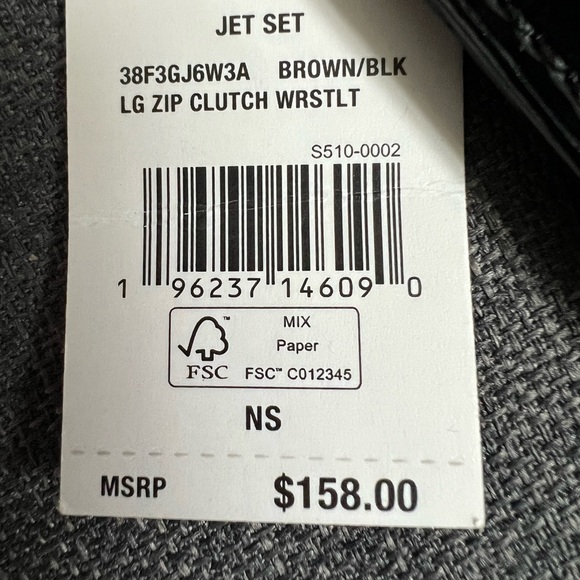 NWT MICHAEL KORS CHARM LARGE ZIP CLUTCH WRISTLET - Picture 6 of 8